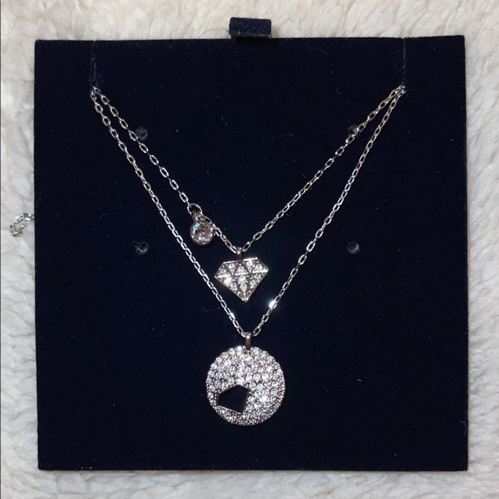 Swarovski layered crystal necklaces